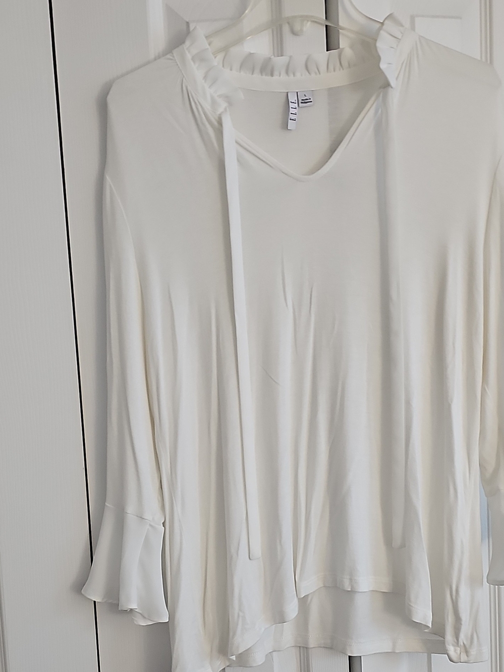 Crisp White Knit Top